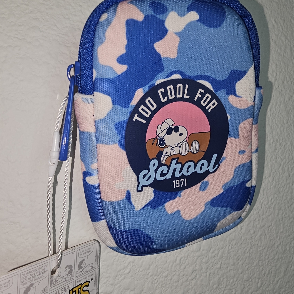 Blue and Pink Snoopy Pouch